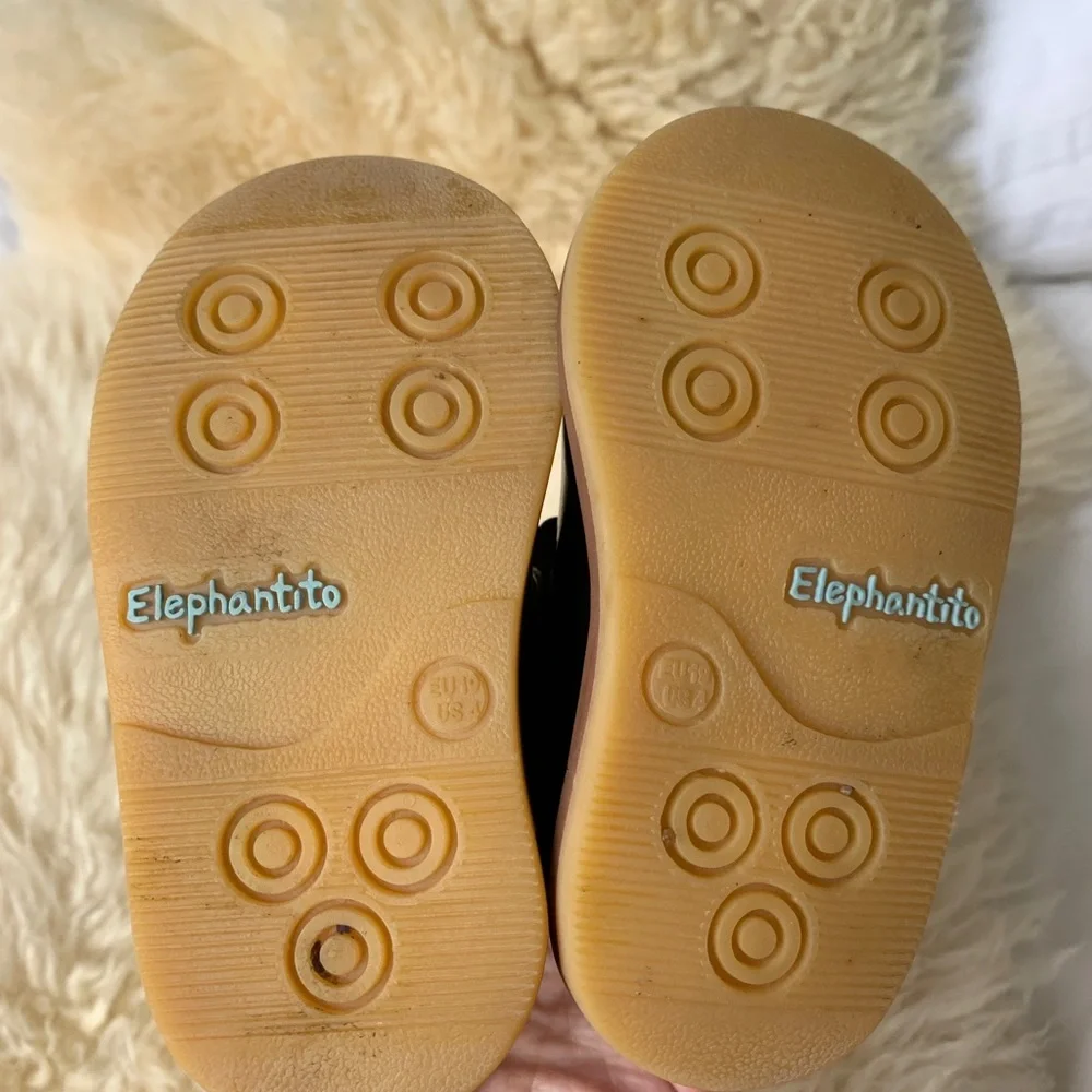 Elephantito Black Patent Mary Jane Dress Shoes for Kids